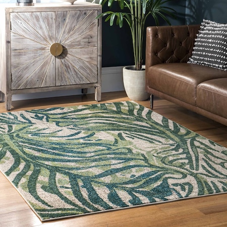 Nuloom Cali Abstract Leaves Area Rug 8ft x 11ft KKCB58A-710011